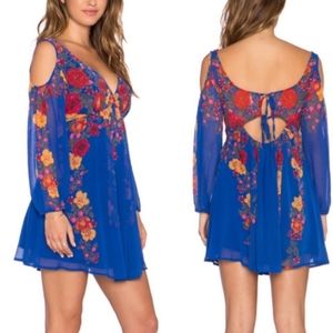 Free People Penny Lover Cold Shoulder Floral Dress Size XS